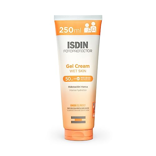 ISDIN Fotoprotector Gel Cream SPF 50, 250 ml Crema Solar Corporal refrescante e hidratante, el ambalaje puede variar