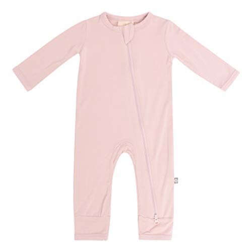 Image of KYTE BABY Soft Bamboo Rayon Rompers, Zipper Closure, 0-24 Months (Blush, Newborn)