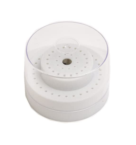 Bloque redondo dental de 60 fresas de bloque, blanco Bur Block para laboratorio dental Burs Organizer