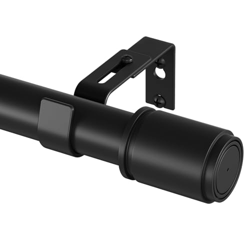 Bastone per tenda nero 79-240 cm, asta estensibile per tende