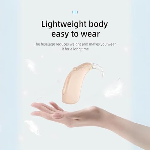 Image of Aika AK-6133 Digital Rechargeable Hearing Aid Machine - AI Technology 4 Channel BTE with Active Noise Cancellation, USB Recharge, Maximum Output 129dB (Beige, with Dry Kit and 1 Year Warranty)