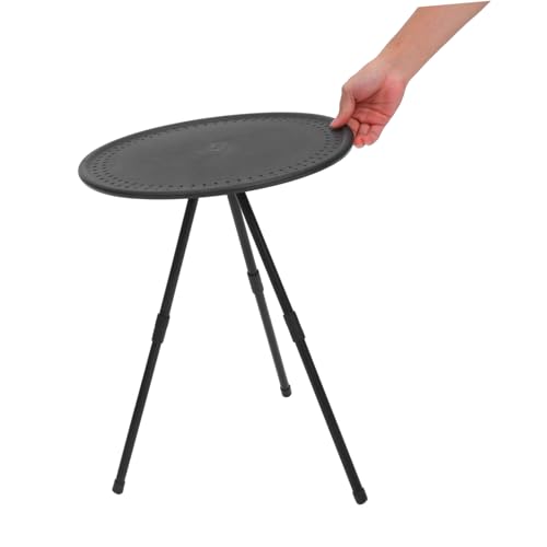 Table pliante ronde de camping télescopique avec structure robuste en acier carbone - 5