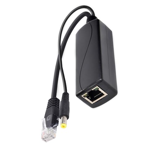 YUGSHNKFC DC5.5x2.1mm POEs Adapter 30W Connectors Splitter RJ45 Cable Power Over Ethernet Adapter Injectors Splitter Camera