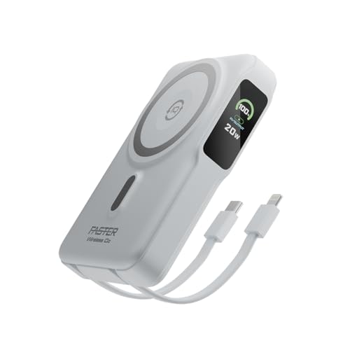 Faster WP 10K Power Bank- 10000mAh Powerbank Built-in Cables- 20W...