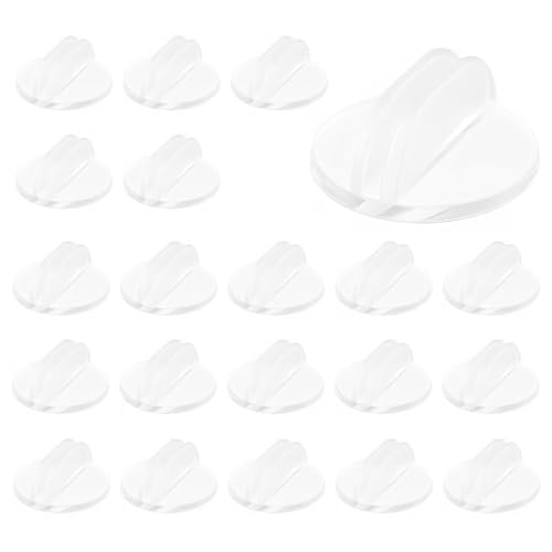 UEAVOID 20 Stück Namenskartenständer Acryl Spielkartenhalter Fotohalter Brettspielstücke Kunststoff Tischkartenhalter Kleiner Kartenständer für Fotos Memos Bilder Menüs (Transparent)