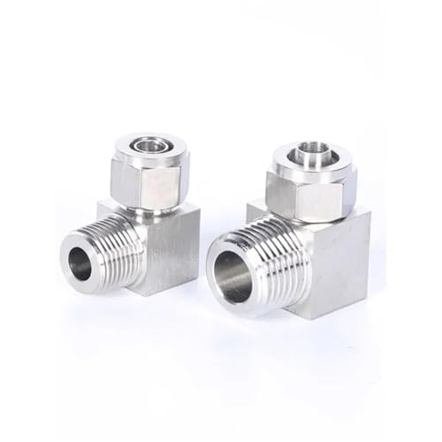 Raccord coudé mâle BSPT 3/4 connecteur inox 304 pour tuyau compression pneumatique 12mm