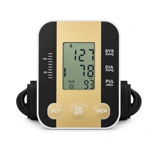 Image of Automatic Digital Blood Pressure Monitor for Upper Arm with Large LCD Display, Pulse Rate Tracking, Dual User Memory Storage - BP Machine for Home & Clinic Use (DMBP07)