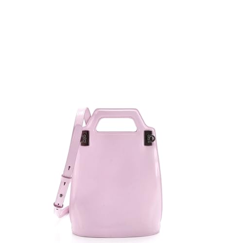 Pre-Loved Wanda Top Handle Shoulder Bag Leather North South, Purple