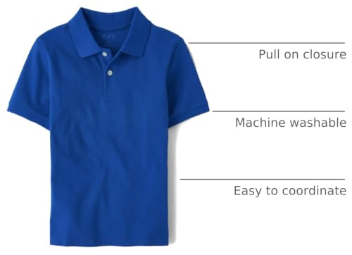 Image of The Children's Place Boys' Uniform Short Sleeve Pique Polo