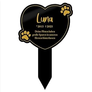 Casa Vivente Luna Katzengrab Herz Gedenktafel