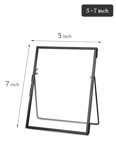 REDHUGO Gepresste Blumenrahmen, Glas-Schwebeframe zur Anzeige von getrockneten Pflanzenspezimenbildern… – Ansicht 4