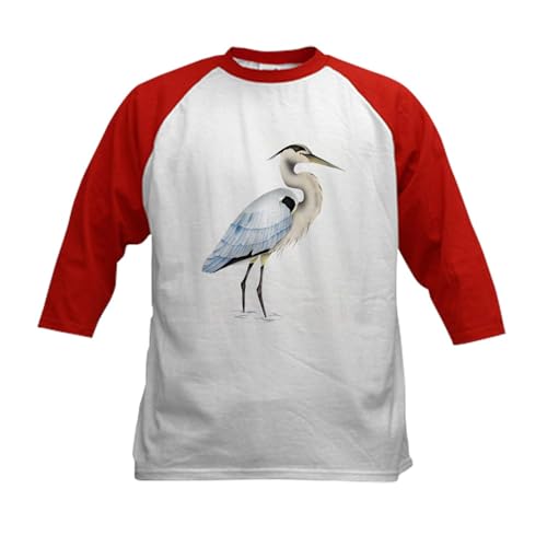CafePress Great Blue Heron Kids Baseball Jersey Kids Cotton Baseball Jersey, 3/4 Raglan Sleeve Shirt
