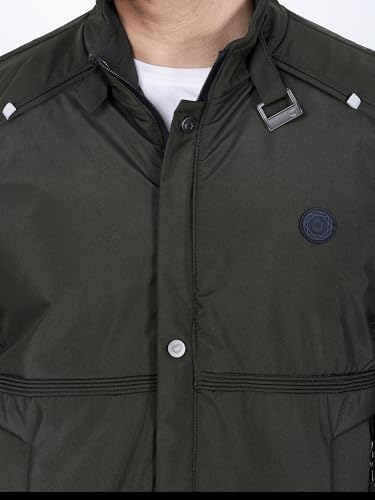 Image of Dollar Full Sleeves Bomber Jacket for Men | TPU Men's Standing Collar Lightweight Winter Jacket, Regular Fit