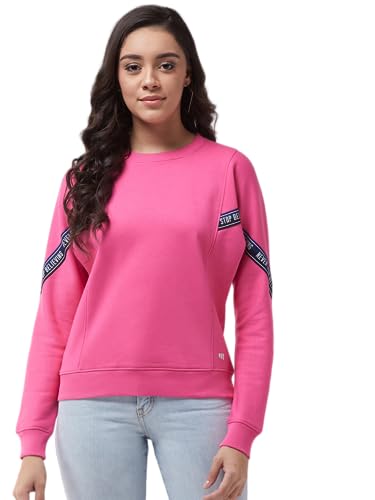 Image of Modeve Women Magenta Printed Sweatshirt for Winter