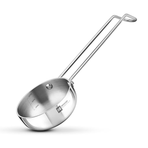 Bergner BE Bergner Essentials Tri-Ply Stainless Steel 10cm (300ml) Tadka Pan, for Spice Tempering/Seasoning, Long Wire Handle, Smooth Finished Surface, Induction Bottom and Gas Stove Ready (B0CW2ZTS8X) Amazon Price History, Amazon Price Tracker