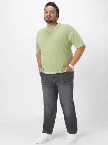 Image of Urbano Plus Men Mid Rise Regular Fit Washed Jeans Stretchable