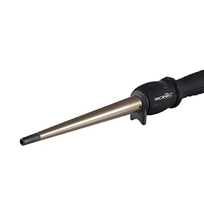 IKONIC Professional Conical Tong Hair Curler - CNT 19 with Ceramic Barrel for all hair types (Black) for Salon Finish Ha
