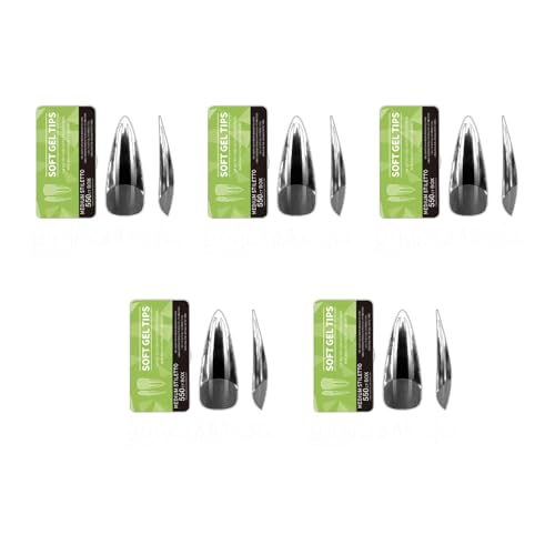 Faux ongles en gel transparent anti-casse en acrylique doux pour manucure d'amande