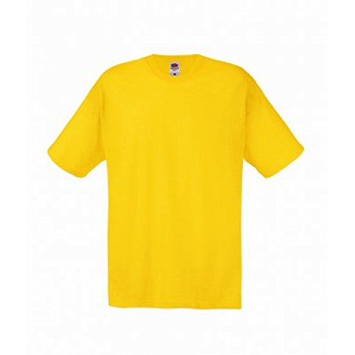 Fruit of the Loom Men's Original T. T-Shirt, Yellow, X-Large