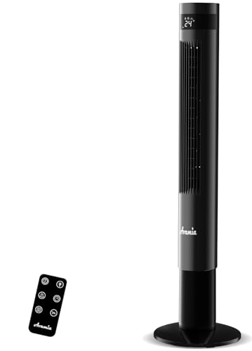 Avamia 26dB Ventilatore a Torre Silenzioso con Telecomando, Velocità 7,8 m/s, Oscillazione 85°, 3...