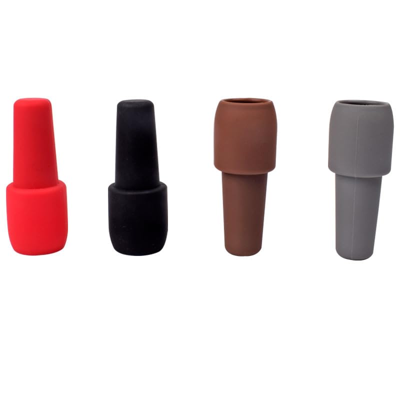 Bouchon de bouteille de vin en silicone rouge réutilisable antidérapant