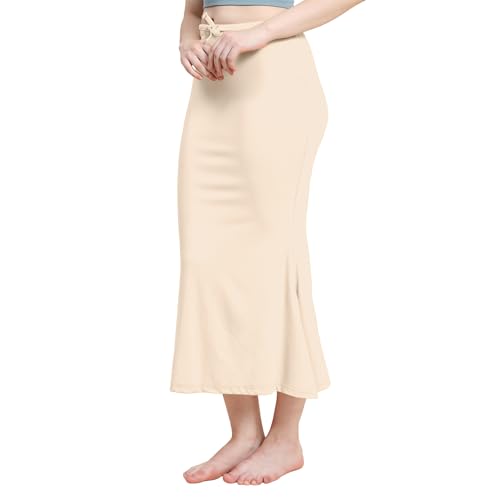 Image of Amazon Brand - Anarva Women Cotton Blended Saree Shapewear Regular Petticoat Skirt For Saree