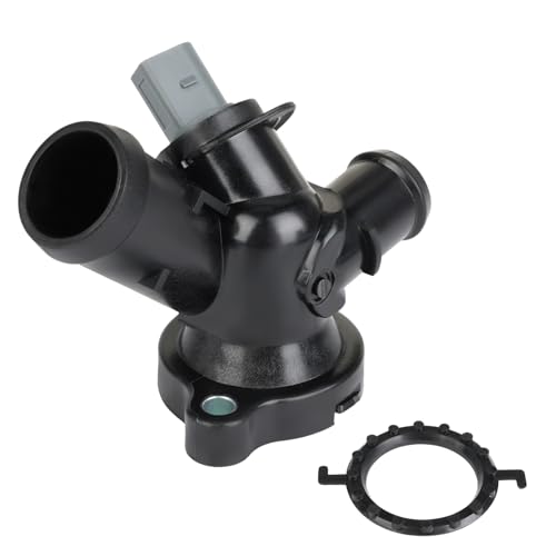 Jovbex Engine Coolant Thermostat Housing Compatible with Volkswagen Beetle 2006-2014 Golf 2010-2014 Jetta 2005-2014 Passat 2012-2014 Rabbit 2006-2009 Replacement for 07K121133E