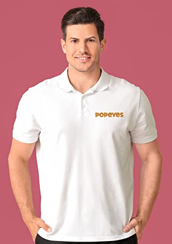 ALLNTRENDS Popeyes Men's Polo T Shirt Embroidered Food Shirt2