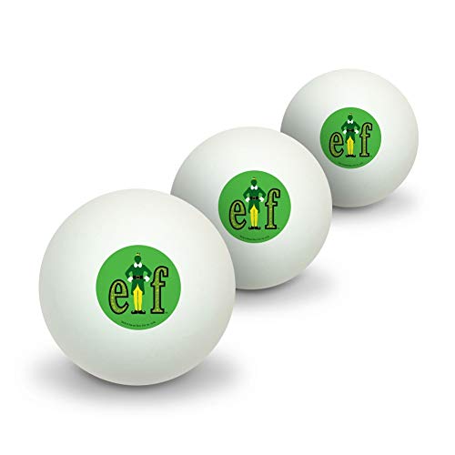 GRAPHICS & MORE Elf Movie Logo Novelty Table Tennis Ping Pong Ball 3 Pack