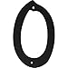 The Hillman Group 841616 4-Inch Black Die Cast Aluminum Number 0 by The Hillman Group