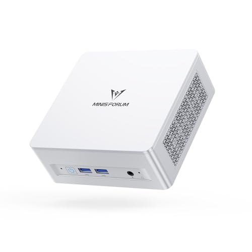 Image of MINISFORUM Mini PC UM870 Slim,AMD Ryzen 7 8745H(8C /16T,Up to 5.0GHz),AMD Radeont 780M Mini Computer,32GB DDR5 RAM &&512GB PCIe 4.0 SSD,Support 8K@60Hz HDMI 2.1 /USB4 Output,WIFI6E /BT5.3 /Auto Power On