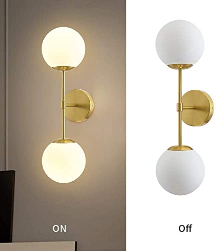 Image of SINOMAN Wall Light for Living Room Modern /Wall Lamps for Bedroom /for Living Room /Wall Lights for Home Decoration /Bedside Wall lamp (Doom Gold, with Bulb)