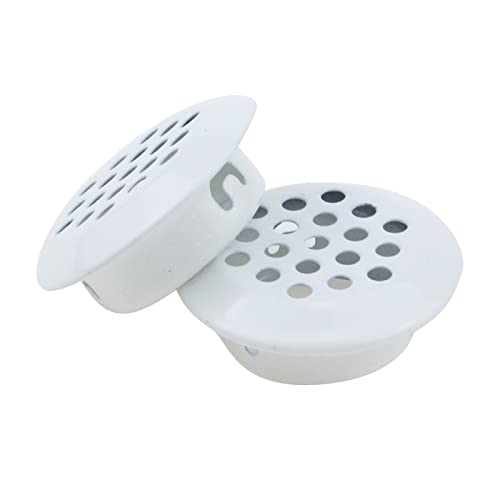 Semetall Air Vents 20 Pack 25Mm(1") Stainless Steel Circular Soffit Vent Round Vent Mesh Hole Louver For Kitchen/Bathroom/Cabinet/Wardrobe/Shoebox (White) #TOP2