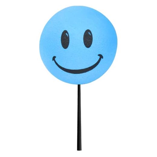 Tenna Tops Smiley Happy Face Car Antenna Ball/Auto Mirror Dangler/Dashboard Accessory (Baby Blue)