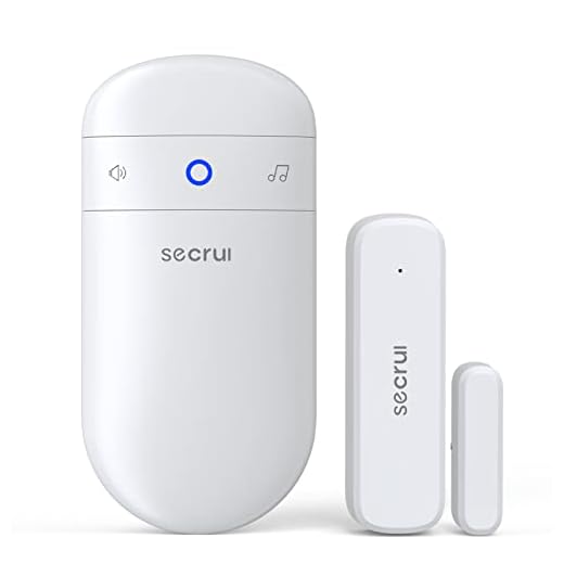 SECRUI Door Chime, Wireless Door Alarm Sensor with 400ft Range 52 Chimes Adjustable Volume Mute Mode LED Indicators – Door Ringer for Opening – Door Open Alert for Home/Business/Office/Store