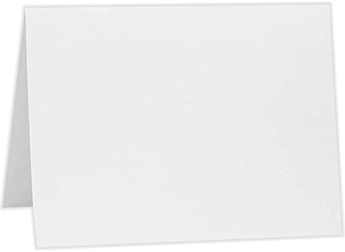 LUXPaper A6 Folded Cards | 4 5/8 x 6 1/4 | Bright White | 80lb. Cover | 50 Qty