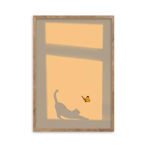 阪画屋 アートパネル アートボード ポスター 玄関 壁画 壁掛け 壁飾り 部屋飾り 飾り絵 絵 絵画 油絵 ソファの背景画 インテリア 現代 モダン フレーム 額付き 木枠付きの完成品 木目調 キャンバス 猫 ネコ ペット アニマル 動物 プレゼント ギフ