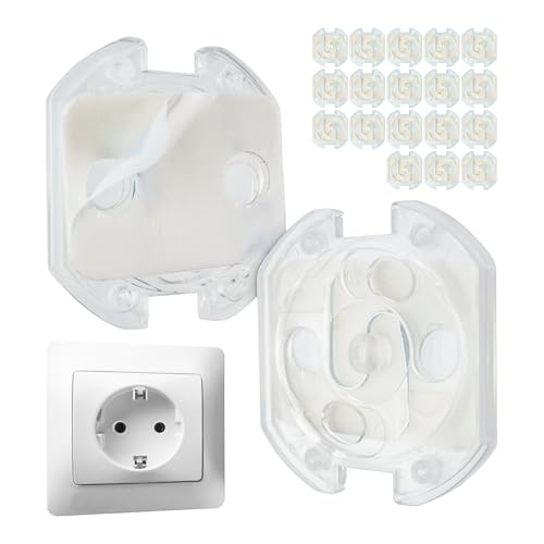 Steckdosen Kindersicherung zum Kleben, 20 Stück, passend für...