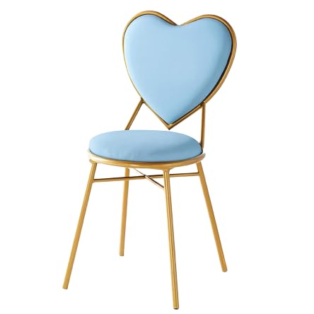 Silla de maquillaje azul tocador dormitorio niña banco de tocador de princesa moderno