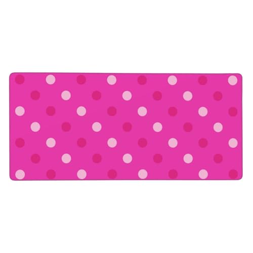 Tapis de souris de jeu rose à pois pour organiser votre bureau d'ordinateur