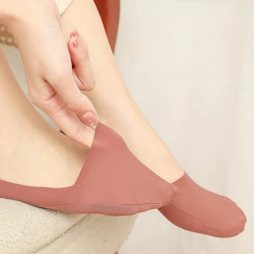 5 Pairs No Show Socks for Women Comfortable Breathable Low Cut Socks Invisible Boat Ice Silk Nonslip Liner Casual & Formal Wear3