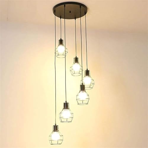 Abat-jour retro en fer forge pour lustre industriel haut de gamme