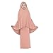 Produktbild Hanomes Mädchen Langärmelige Robe Hijab mit Langarm Prinzessin Kleider Nahen Osten Kinder Traditionelle Kleidung Gebet Kleid Weich Lange Maxi Kleider Islamische Abayas