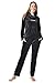 Produktbild RAIKOU Damen Hausanzug Freizeitanzug Fitnessanzug Trainingsanzug Jogginganzug Schlafanzug44/46, Schwarz