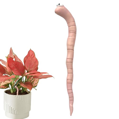 GkgWuxf Medidor de Humedad - Analizador de Riego para Plantas | Indicador Automático Diseño Gusano para Maceta Invernadero Jardín Flores