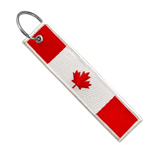Flag Keychain with Key Ring for Motorcycles, Scooters, Cars