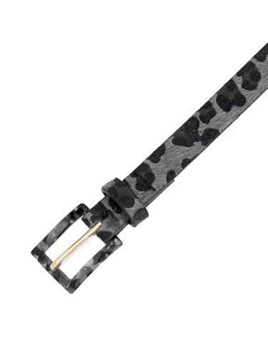 Women Leopard Print Retro Belts, 0.7" Width Faux Fur Leather Waistband for Jeans Pants Dresses2