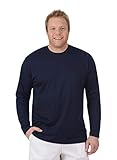 Trigema Herren 636501 Langarmshirt, Navy, L EU
