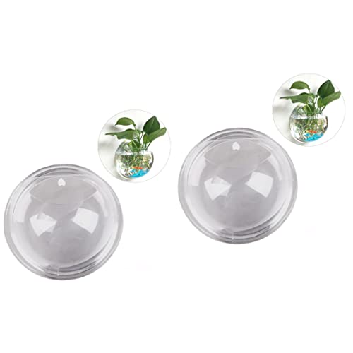 Veemoon Pesce Murale Bubble 2 Contano Parete Bolla Bolla a Parete Ciotola Appesa alla Pianta Idroponica Pentola Floreale a Parete a Parete Acrilica - Image 8