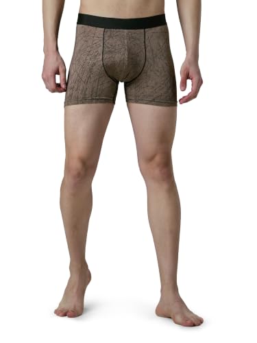 Image of TECHNOSPORT Men's Colorblock Trunks Underwear with ElastoLITE 4 Way Stretch Lightweight Breathable Moisture Wicking Soft Anti Odour Anti Microbial Comfort Fit Boxer Briefs Innerwear for Men